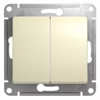 Выключатель двухклавишный Glossa SCHNEIDER