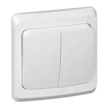 Выключатель двухклавишный Этюд SCHNEIDER