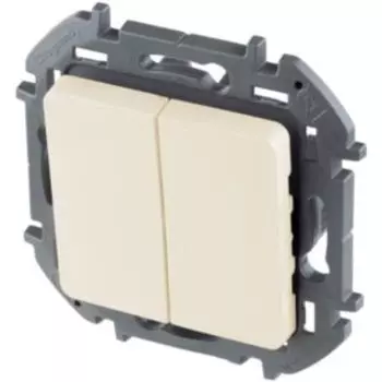 Выключатель двухклавишный LEGRAND Inspiria, 10АХ