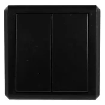 Выключатель двухклавишный Vesta Electric Mega Black