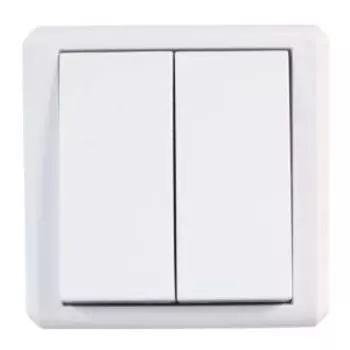Выключатель двухклавишный Vesta Electric Mega White