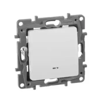 Выключатель одноклавишный ETIKA, 10А, с подсветкой