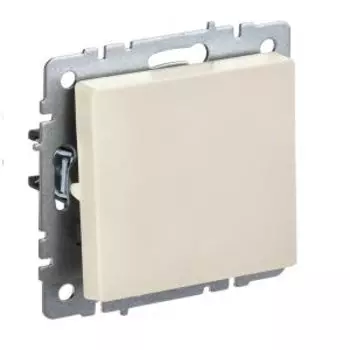 Выключатель одноклавишный IEK Brite, 10А, бежевый