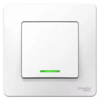 Выключатель одноклавишный SCHNEIDER, 10А, подсветка