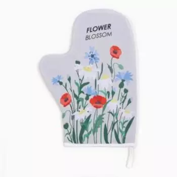 варежка-прихватка ЭТЕЛЬ 20х28, габардин 170г/м2, ПЭ65%, хлопок.35% Полевые цветы