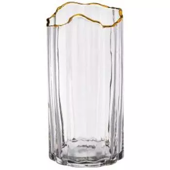 ваза AGNESS цилиндр, размер: h20см, стекло, прозрачный