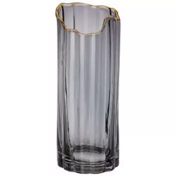 ваза AGNESS Smoky цилиндр, размер: h25см, стекло, серый