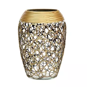 ваза Б2 СТУДИО, стекло, размер: h20см, бутон, декор 888