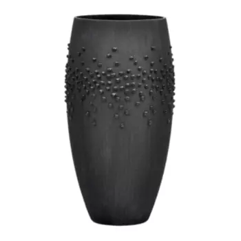 ваза Б2 СТУДИО, стекло, размер: h30см, бочка, декор sh150.4