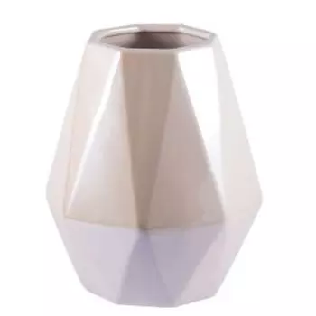 ваза Белая геометрия, размер: 15х15х19см, керамика