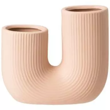 ваза BRONCO, размер: 19х7х17см, 750мл, керамика, бежевый, нестандартная форма