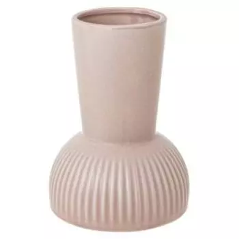 ваза, размер: 13х13х18см, нестандартная форма, керамика, розовый
