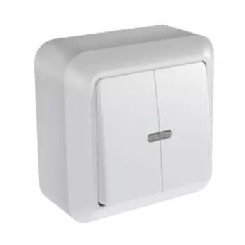 выключатель двухклавишный Оптима А510-387