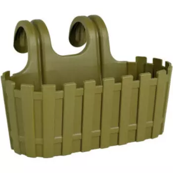 Ящик балконный Акация, 30 см, зеленый, пластик