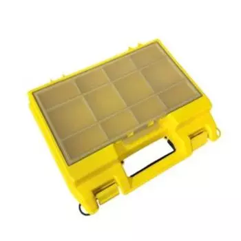 Ящик для дрели и УШМ с морозостойкими замками и органайзером, 40х33.5х14.5 см