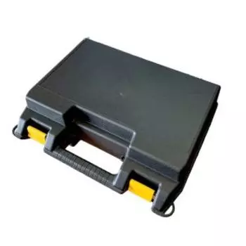 Ящик для дрели и УШМ с морозостойкими замками, 40х33.5х14.5 см, черный