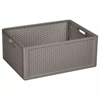 Ящик Idiland Wenge, 10 л, 32х24х13 см, складной, пластик, серый