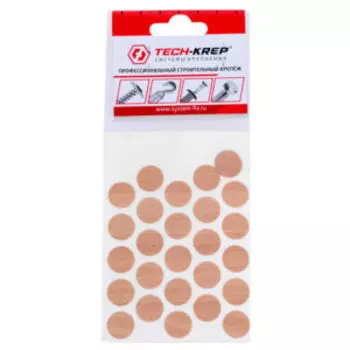 Заглушка самоклейкая Tech-Krep, 14 мм, бук, 50 шт