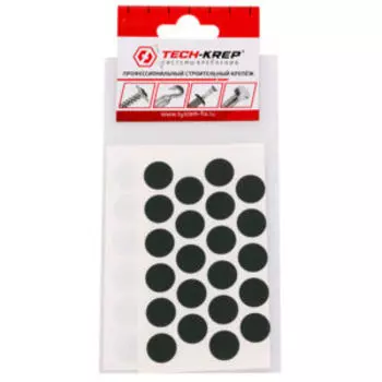 Заглушка самоклейкая Tech-Krep, 14 мм, черная, 50 шт