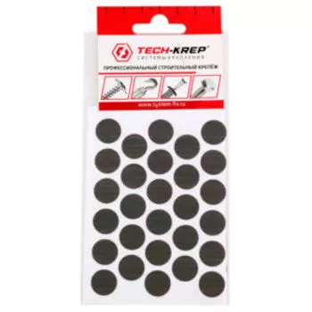 Заглушка самоклейкая Tech-Krep, 14 мм, орех темный, 50 шт