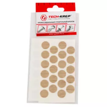 Заглушка самоклейкая Tech-Krep, 14 мм, светлый дуб, 50 шт