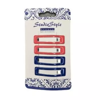 Заколка для волос Stydio Style клик-клак, 4 шт, волна