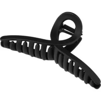 Заколка-краб, черный, софт-тач