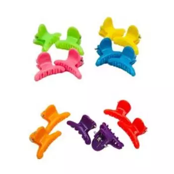 Заколка-краб Kaizer мини, 6 шт, пластик, в ассортименте