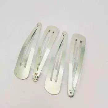 заколка-невидимкаkaizer металлическая серебро 45 мм 4 шт