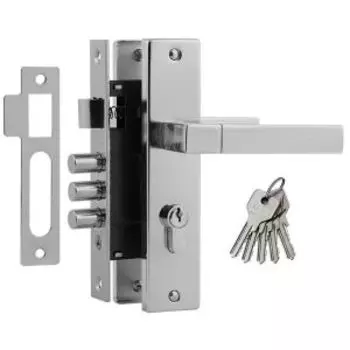 Замок врезной 709К, 61.5 мм, хром