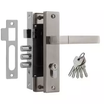 Замок врезной 709К, 61.5 мм, матовый никель