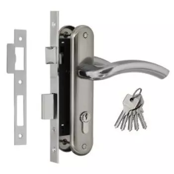 Замок врезной N23-70 Л, матовый никель