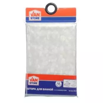 Занавеска для ванной комнаты Галька 3D, 180х180 см, PEVA