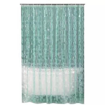 Занавеска для ванной Плитка изумруд, 180х180 см, PEVA