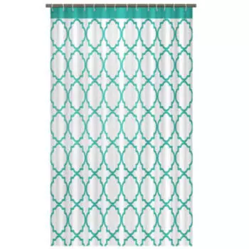 Занавеска для ванной Узор бирюза, 180х180 см, PEVA