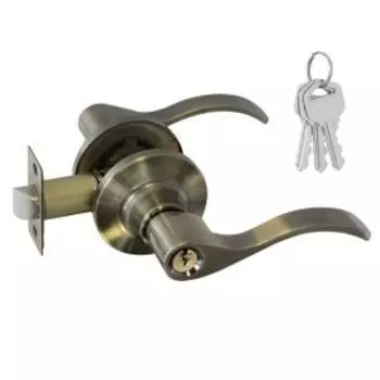 Защелка межкомнатная Isparus НН-01, ключ/фиксатор, старая бронза