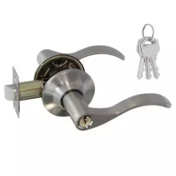 Защелка межкомнатная Isparus НН-01, ключ/фиксатор, матовый никель