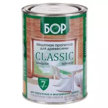 Защитная пропитка для древесины Бор Classic, калужница, 1 л, 0.7 кг