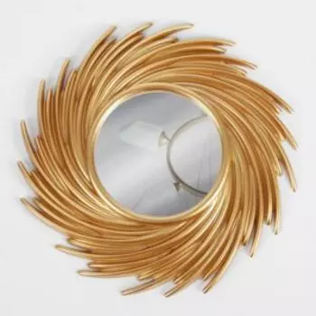 зеркало декоративное QUEEN FAIR Солнышко, настенное, d11/24см без увеличения, золото, 5245398