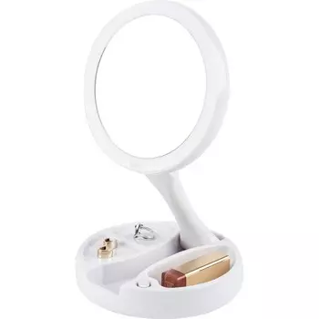 Зеркало косметическое Energy, складное, двустороннее, LED подсветка