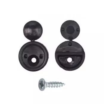 Зеркалодержатель с шурупом Tech-Krep для мебели, пластик, черный, 8 шт