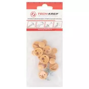 Зеркалодержатель Tech-Krep для мебели с шурупом, 8 шт, бежевый бук