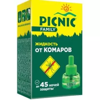 Жидкость для фумигатора Picnic Family, 45 ночей, 30 мл