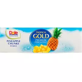 Ананасы Dole "Gold", кусочками, в соке, 3х227 г