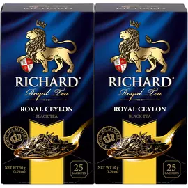 Чай черный Richard "Royal Ceylon", 25 сашет, 2 упаковки