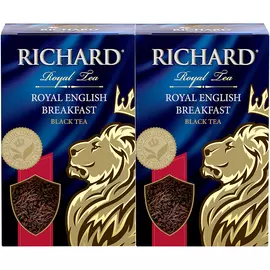 Чай черный Richard "Royal English Breakfast", крупнолистовой, 90 г, 2 упаковки