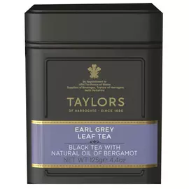 Чай черный Taylors of Harrogate "Эрл Грей", с ароматом бергамота, листовой, 125 г