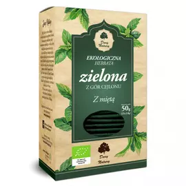 Чай Dary natury "Zielona | С мятой", органический, зеленый с добавками, 25 пакетиков