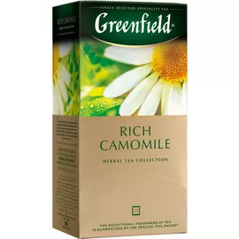 Чай травяной Greenfield Rich Camomile, с добавками, 25 пакетиков