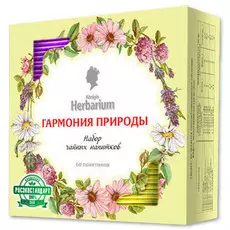 Чай Konigin Herbarium "Гармония природы", набор чайных травяных напитков, 60 пакетиков